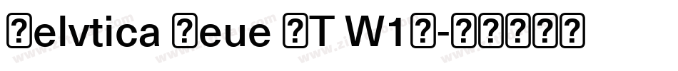 Helvtica Neue LT W1G字体转换